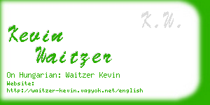 kevin waitzer business card